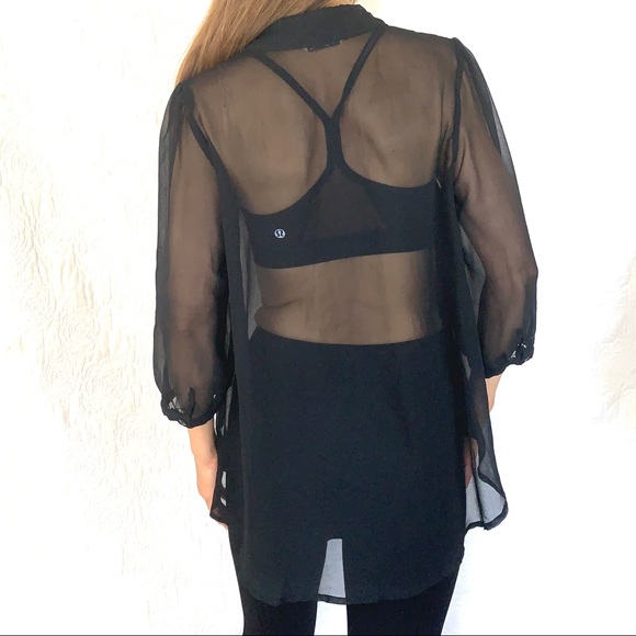 Black see through hi low top EUC small - Picture 3 of 3